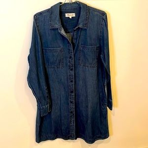 Madewell Blue Denim Midi Dress